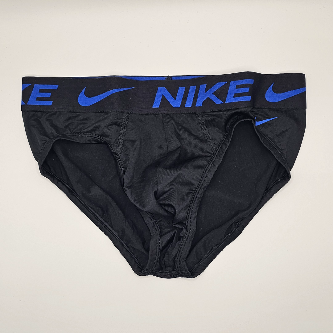 Nike Black Briefs (blue Logo Waistband)